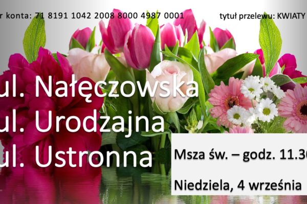 Kwiaty – ul. Nałęczowska, ul. Urodzajna i ul. Ustronna