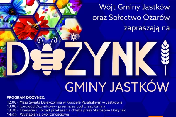 Dożynki Gminy Jastków 2024 plakat grafika Parafia Narodzenia NMP w Dąbrowicy Parafia Dąbrowica